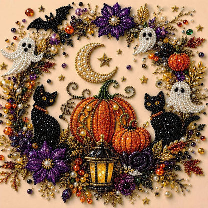 Halloween Pearl Art DIY Kit – Spooky Beaded Painting Craft Set