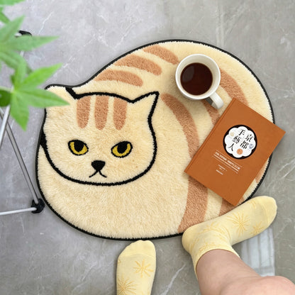 Cute Animal Door Mat, 3D Cat Printed Doormat, Funny Kitten Rug for Bedroom Bathroom & Entrance Decor