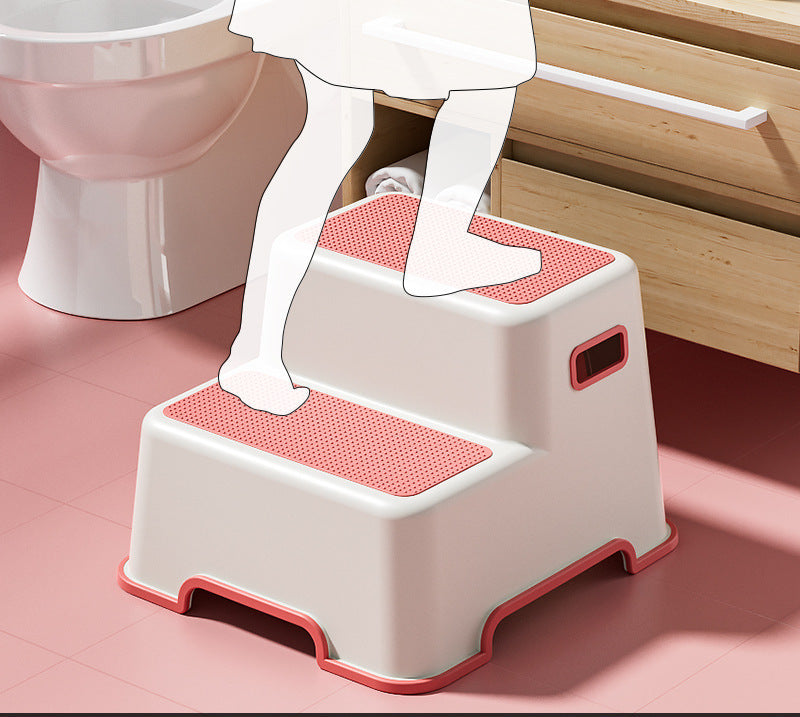 2-Step Toddler Step Stool – Anti-Slip Kids Bathroom & Potty Training Stool