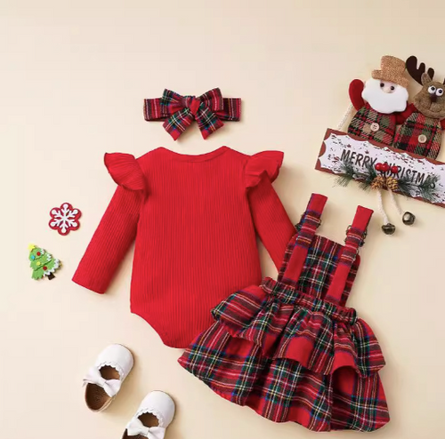 Baby Christmas Thanksgiving and Christmas Vibe Romper Jumpsuit, Baby Girl Christmas Gift
