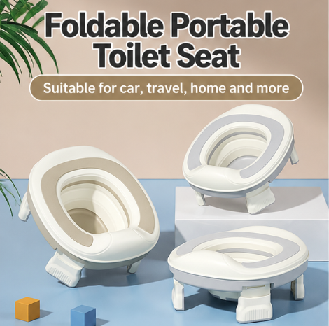 2-in-1 Foldable Toddler Travel Potty – Portable Potty Training Seat with Removable Bowl & Splash Guard
