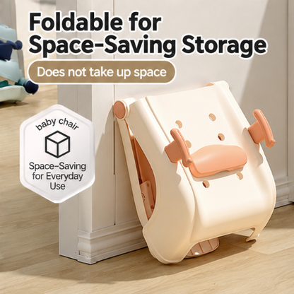 Foldable Baby Bath Seat with Adjustable Headrest – Ergonomic Reclining Toddler Bath Support with 5-Level Hip Support