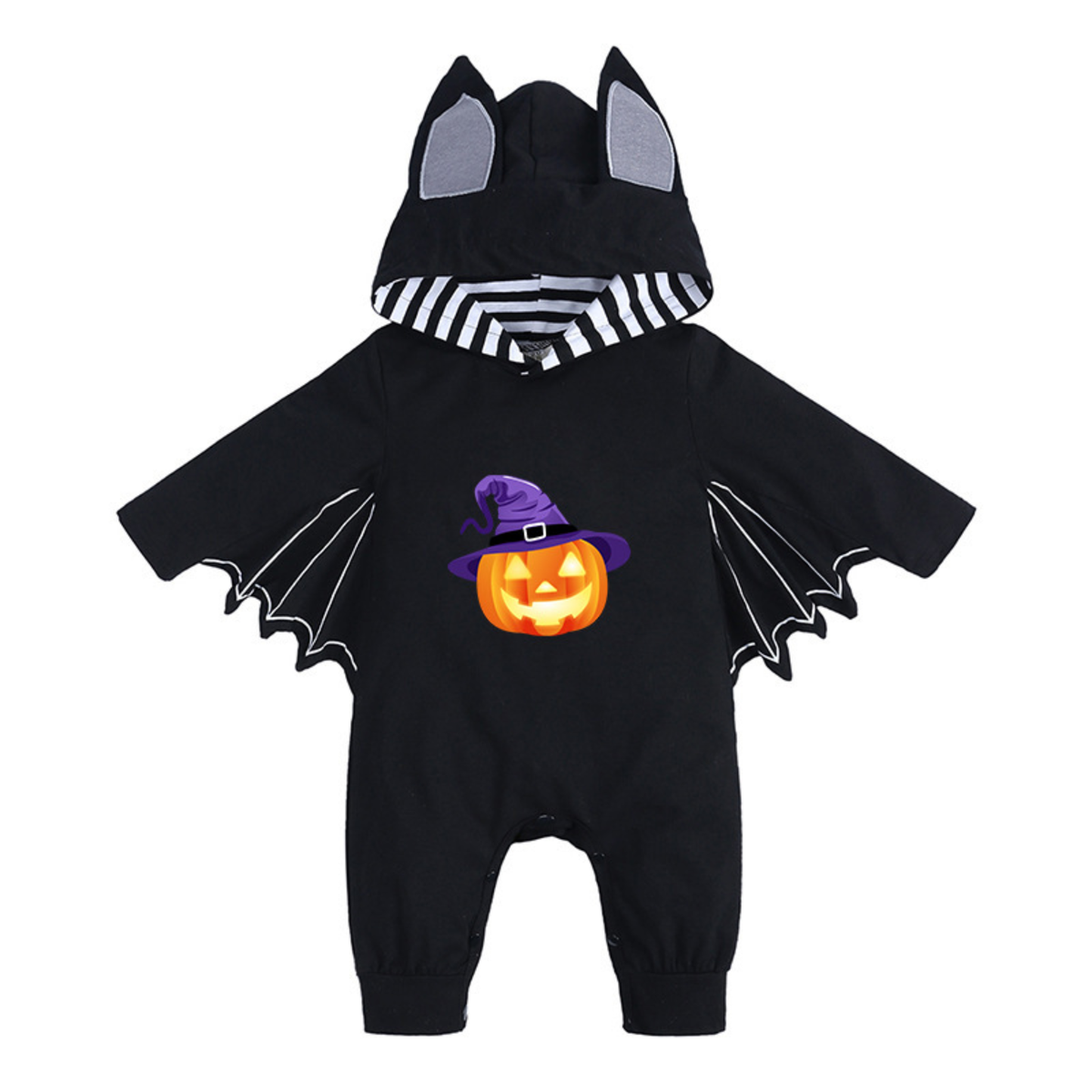 Halloween Baby Romper Autumn Long-Sleeve Newborn Jumpsuit Bat Print Design Holiday Baby Outfit