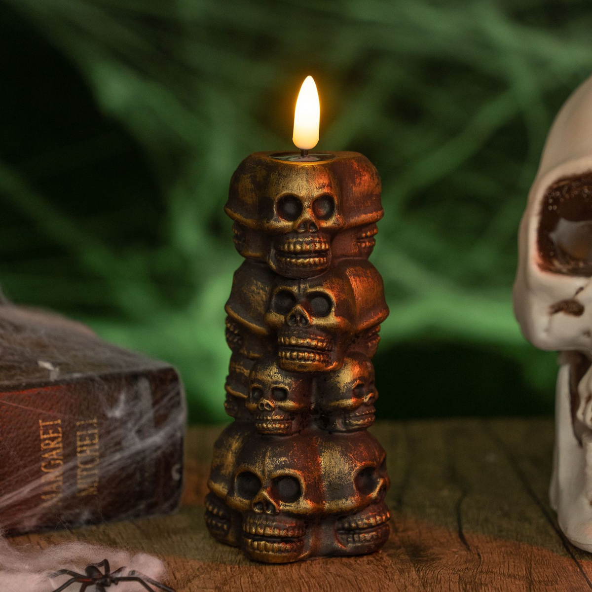 Halloween Decorations, Skull Piles, Candle Lights, Ghost Festival Pumpkin Lanterns, Party Horror Atmosphere Decorations, Props and Ornaments