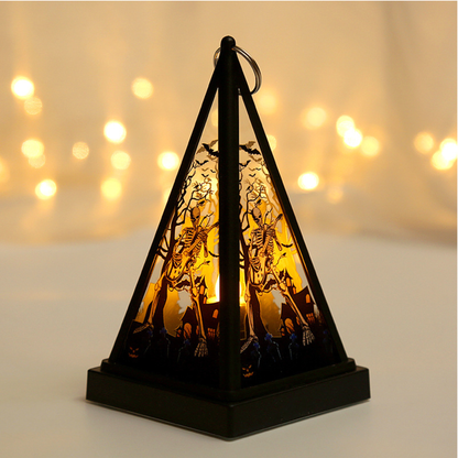 Halloween Decorations Pumpkin Lantern Portable Witch Skull Nightlight Scary Atmosphere Desktop Decoration Props