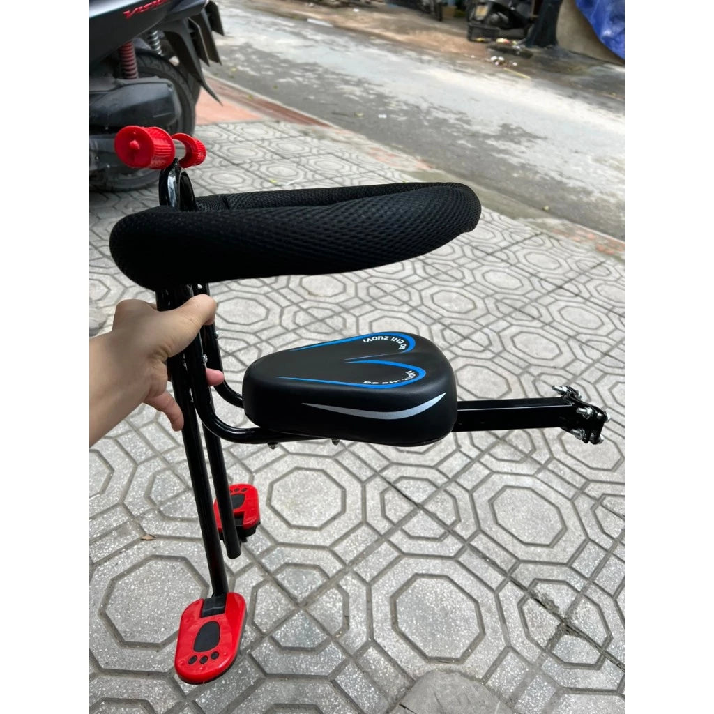Front Mounted Child Bike Seat with Safety Guard & Footrests
