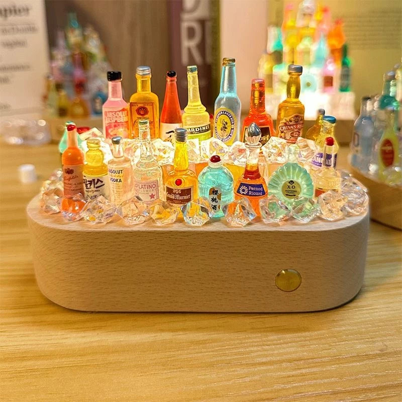 Glow in the Dark Miniature Bottles – Tiny Resin Drink Charms for Dollhouse & Craft Projects